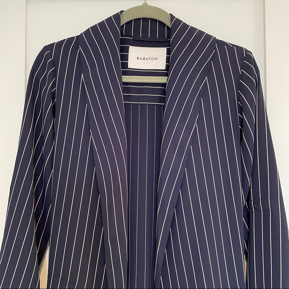 Aritzia Pin Strip Trench Coat